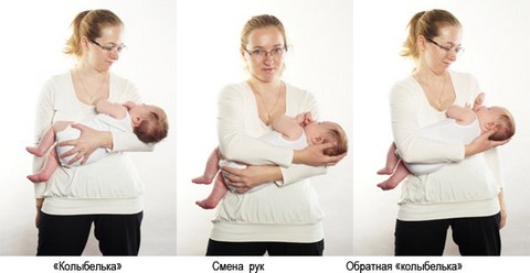 kami menggendong bayi yang baru lahir di lengan buaian