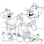 Tom và Jerry ăn trái cây