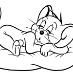 Kleine Maus Jerry schlafend