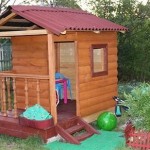rumah permainan kayu untuk kanak-kanak