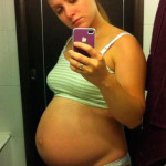 real-photo břicho na 32 týdnů