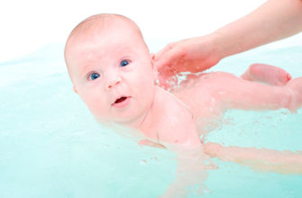 teach the newborn to swim