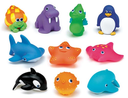 gumové koupelové hračky-mořská zvířata