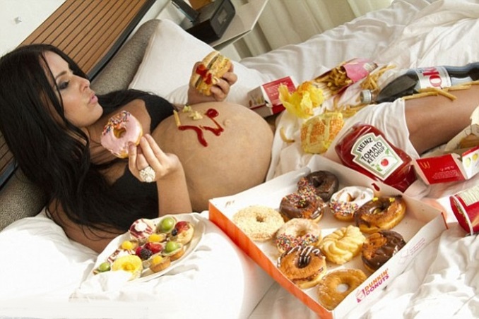 junkfood voor zwangere vrouwen