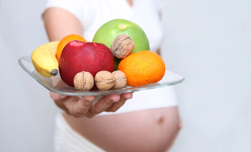 The diet of a pregnant woman