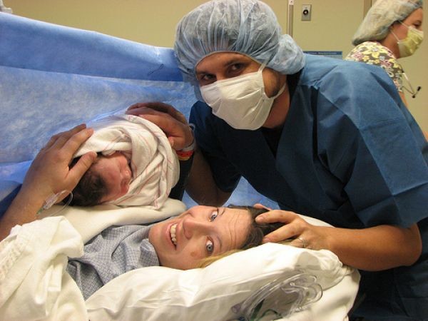 husband and wife after childbirth