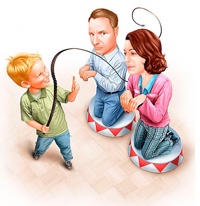 child manipulates parents